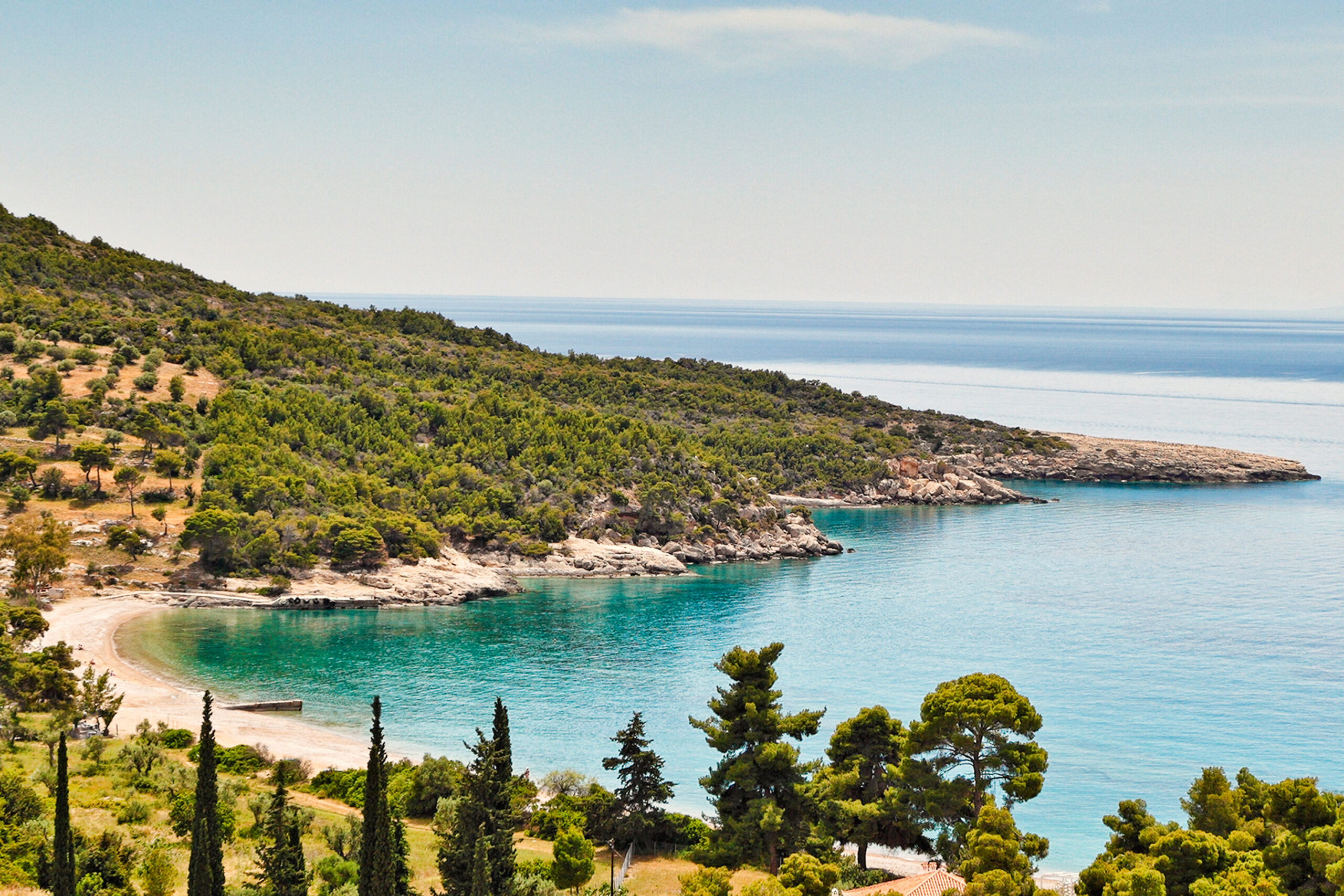 Agioi Anargyri in Spetses island, Greece