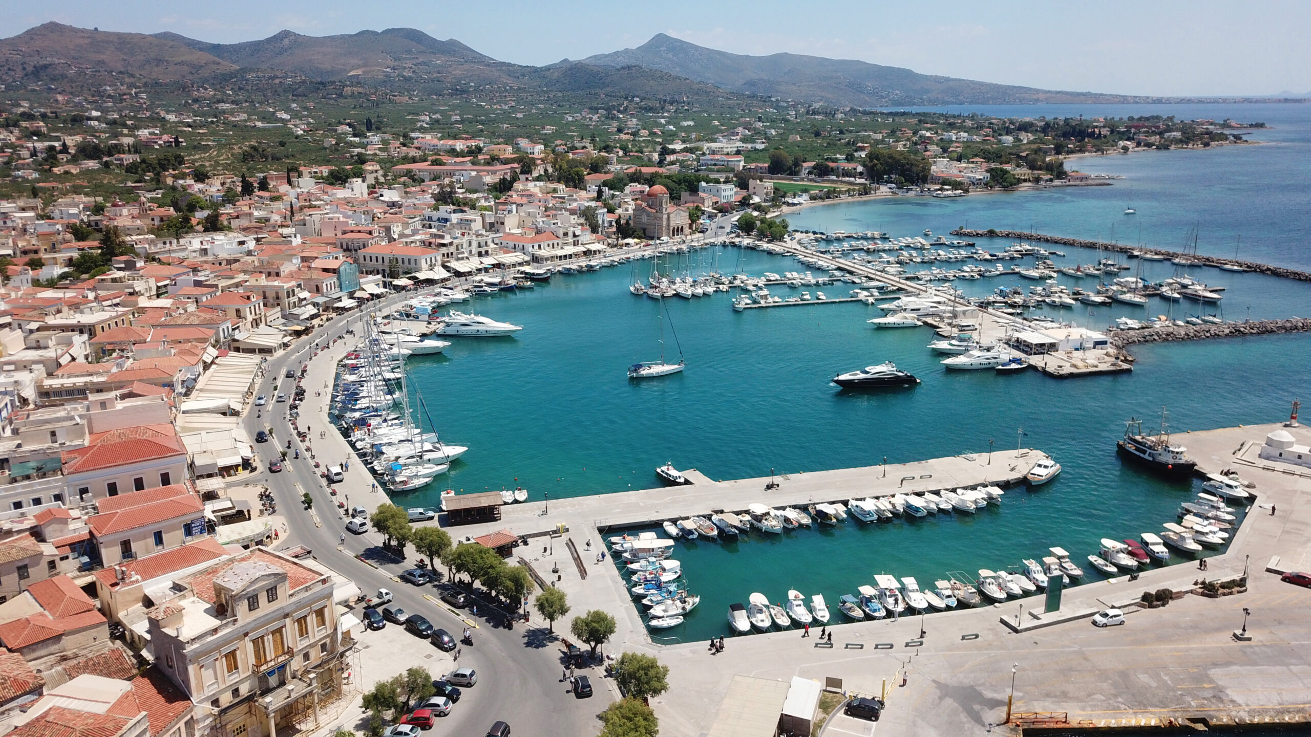 Aerial,Drone,Bird's,Eye,View,Photo,Of,Picturesque,Port,Of