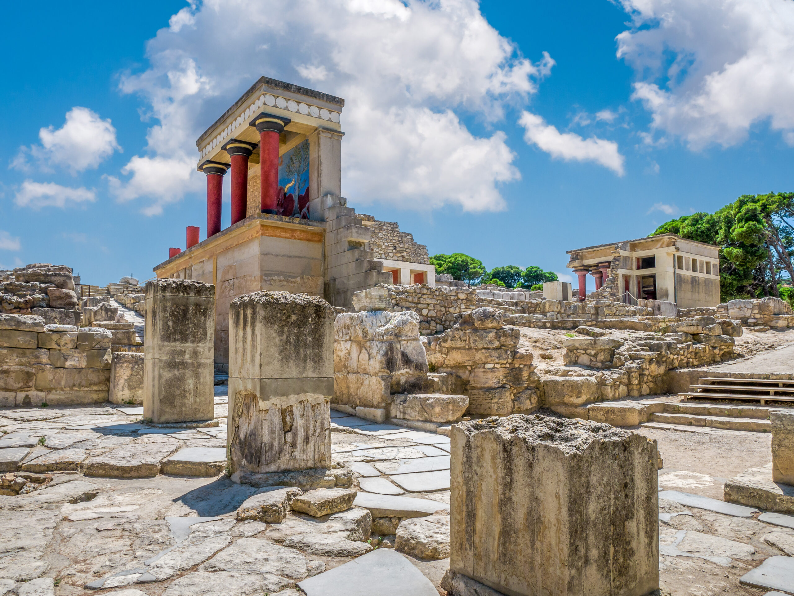 Knossos,Palace,Ruins,At,Crete,Island,,Greece.,Famous,Minoan,Palace