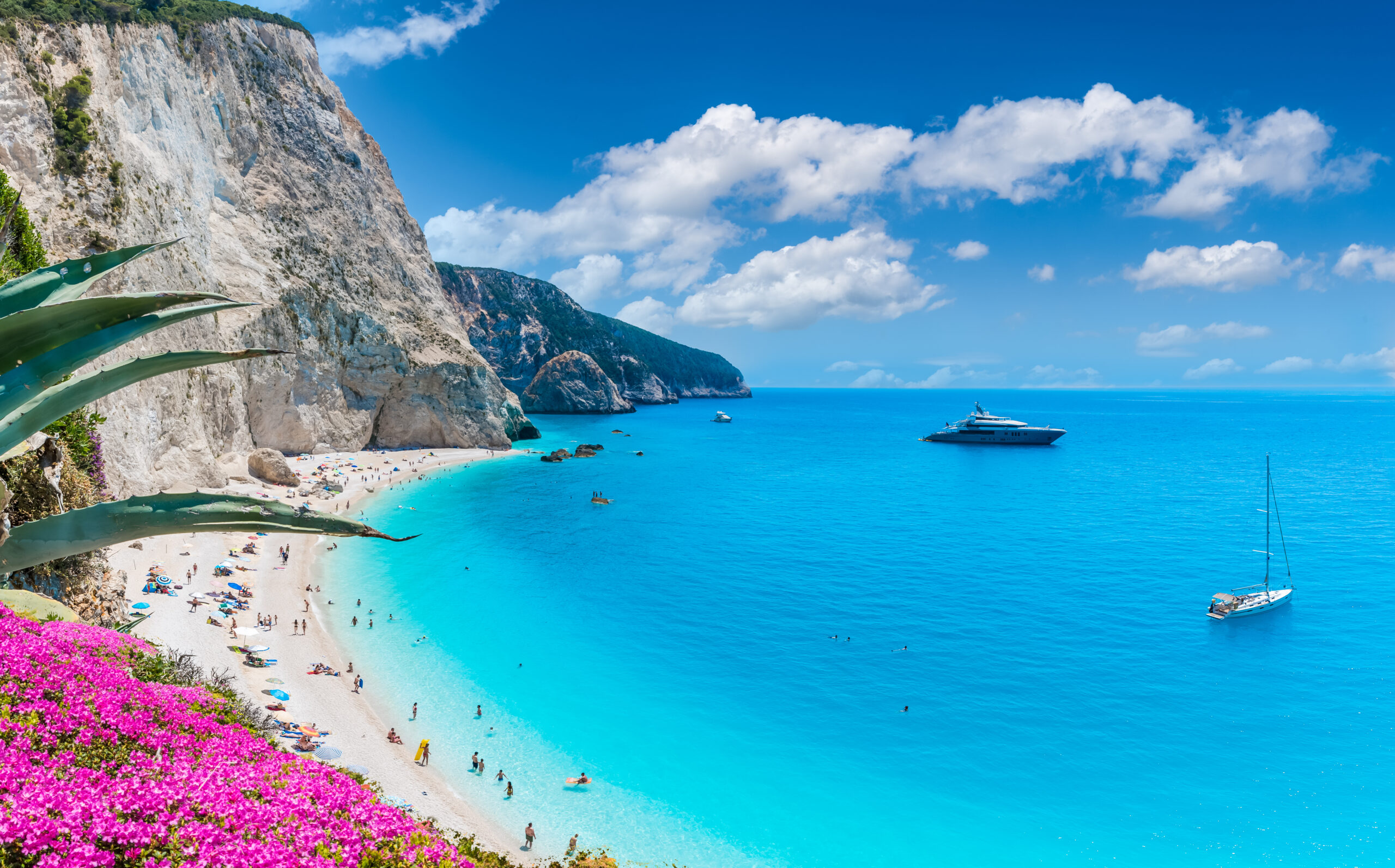 Landscape,With,Porto,Katsiki,Beach,On,The,Ionian,Sea,,Lefkada