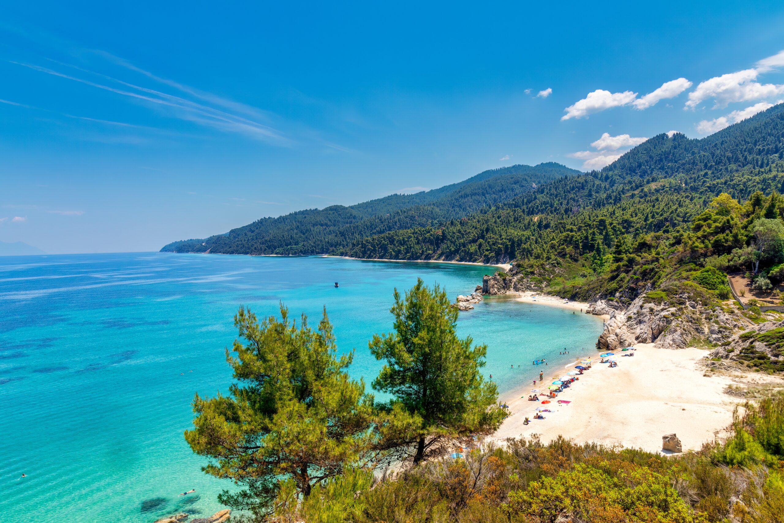 View,On,Beautiful,Fava,Sand,Beach,Near,Vourvourou,,Greek,Peninsula