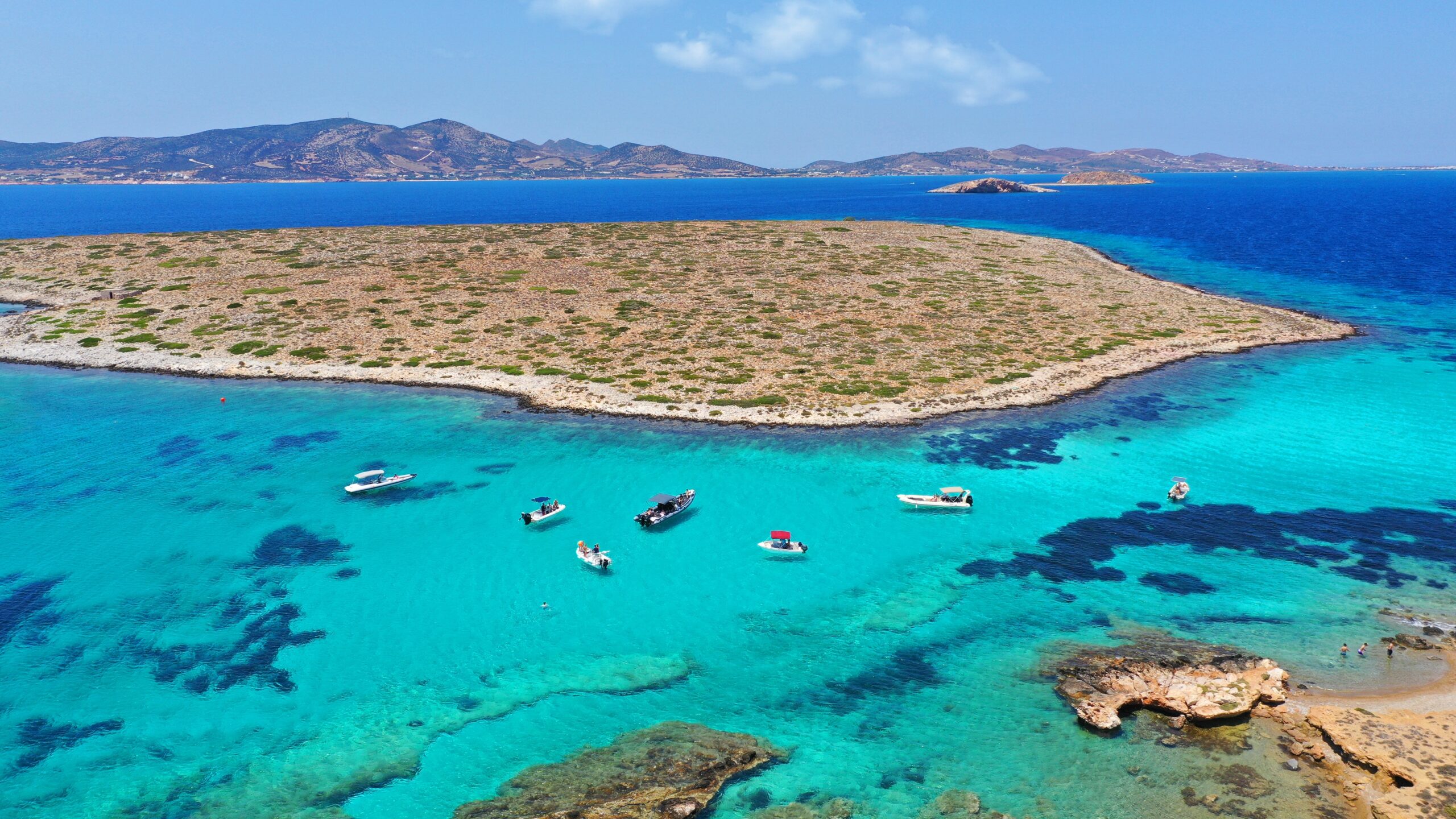 Aerial,Drone,Photo,Of,Azure,Paradise,Blue,Lagoon,Of,Panteronisi