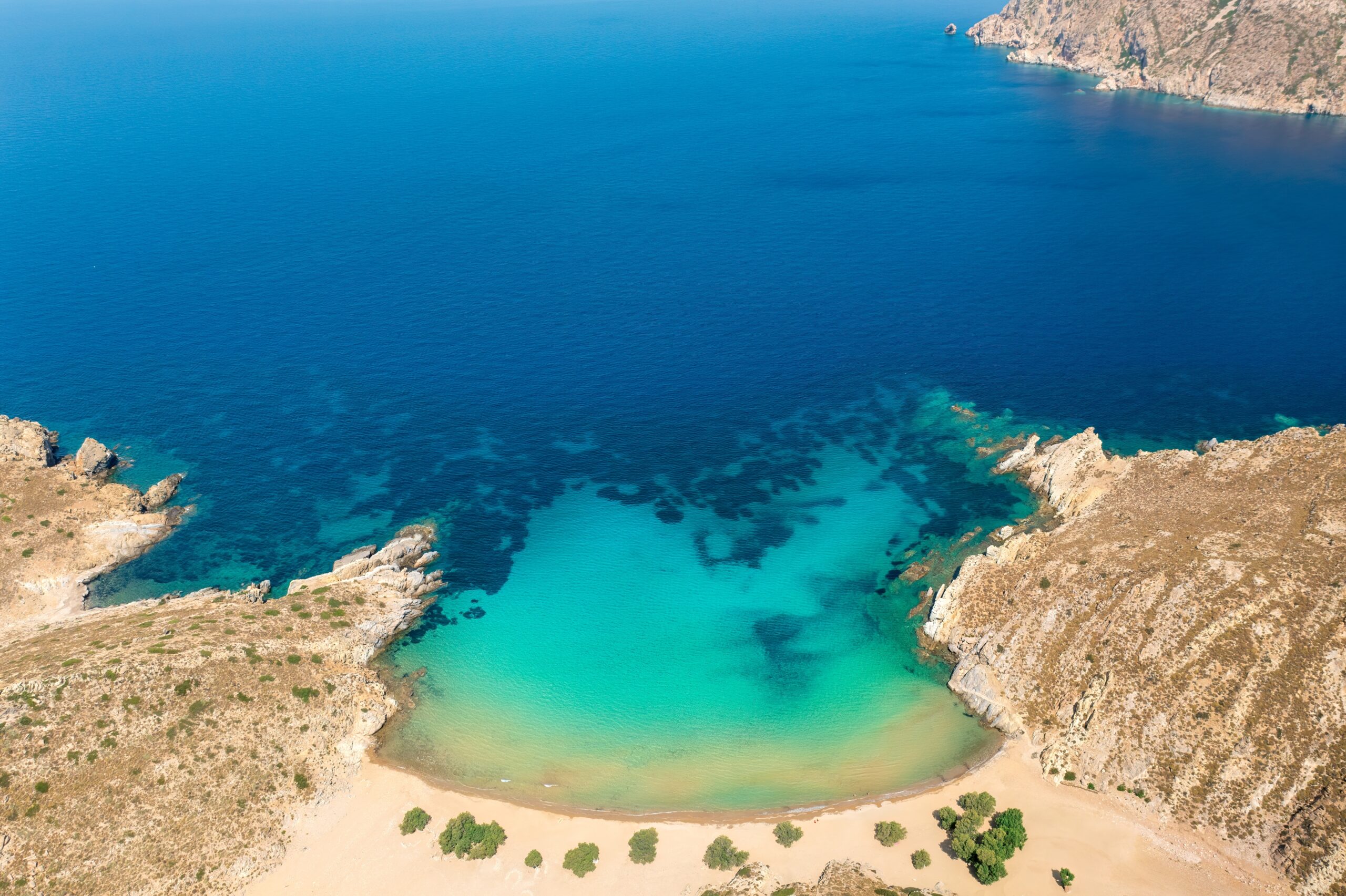 Psili,Ammos,Beach,,Patmos,Island,,Kos,,Dodecanese,,Greece,Aerial,Drone