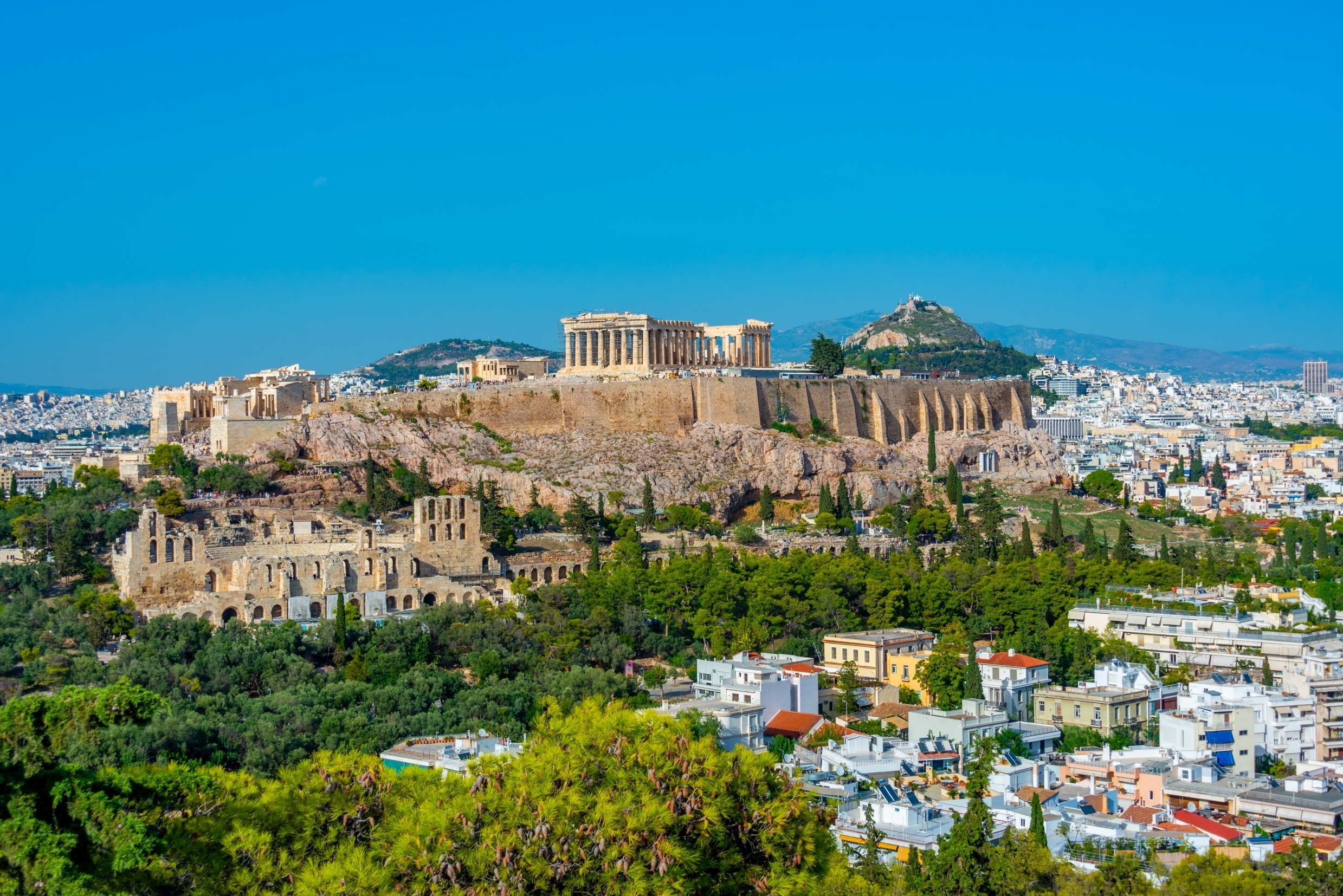 Panorama,View,Of,Acropolis,In,Greek,Capital,Athens.