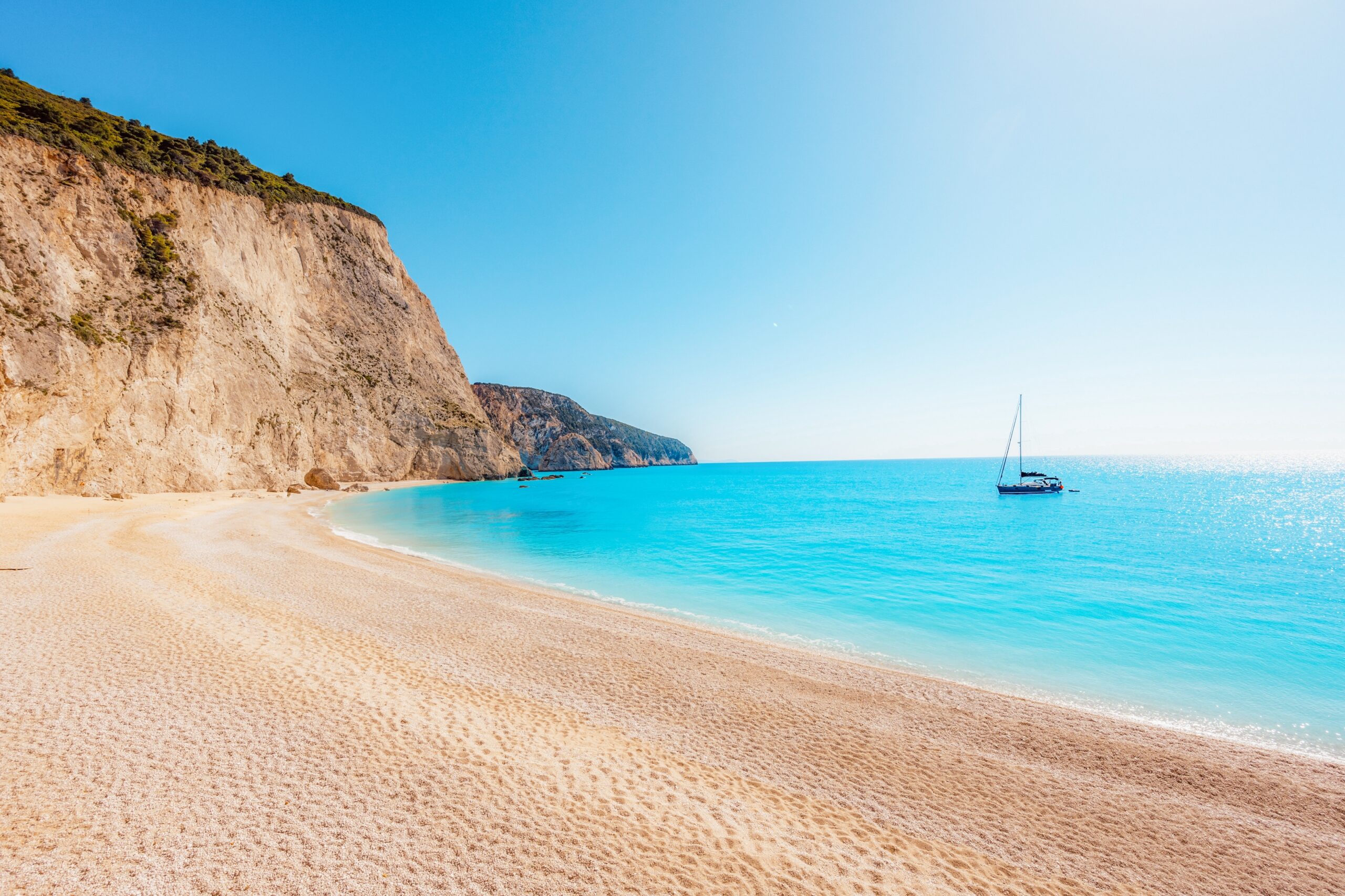 Beach,Of,Port,Katsiki,With,Turquoise,Shining,Ocean,On,The