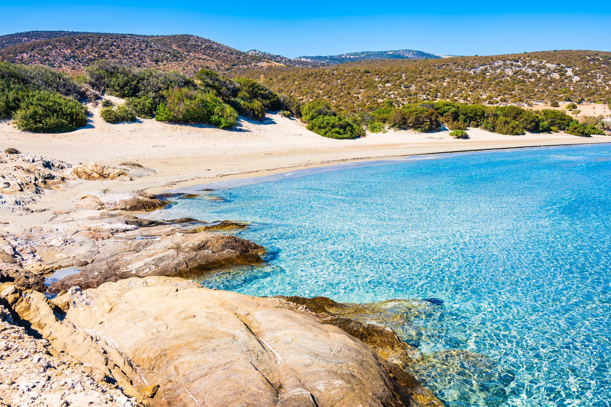 Beautiful,Sandy,Beach,Psili,Ammos,With,Crystal,Clear,Azure,Sea