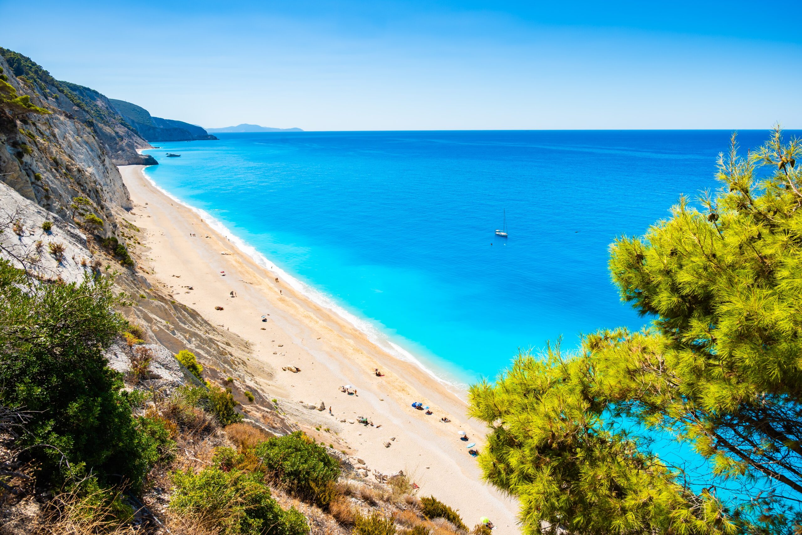 View,Of,Sea,Coast,And,Beautiful,Egremni,Beach,With,Tuquoise