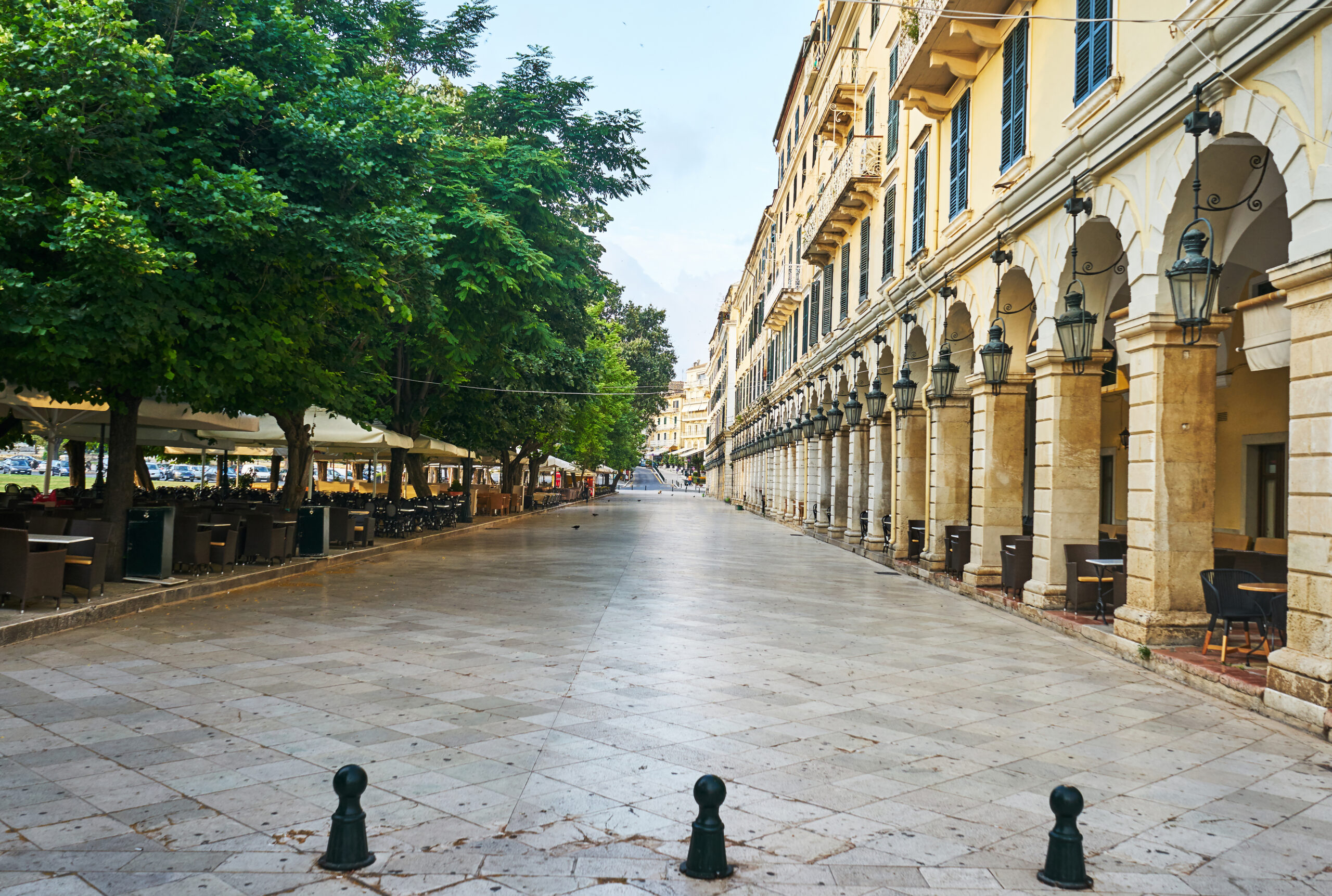 The,Historic,Center,Of,Corfu,Town,,Liston,,Greece